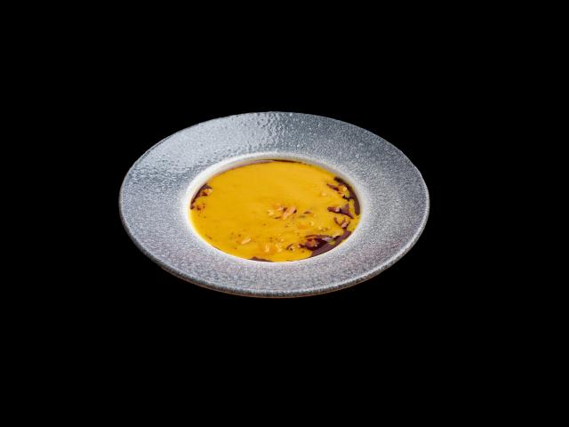 Crema di zucca con sottaceti di semi di zucca